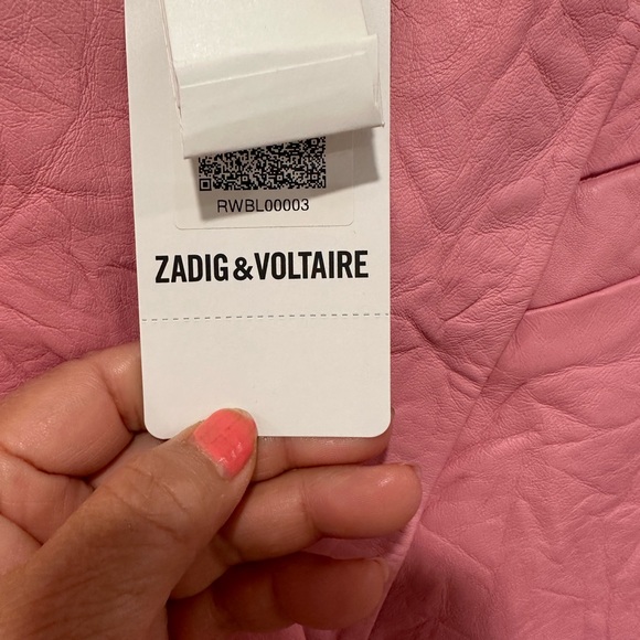 Zadig and Voltaire pink jacket wrinkle polyester/cotton size 38 - Picture 4 of 6